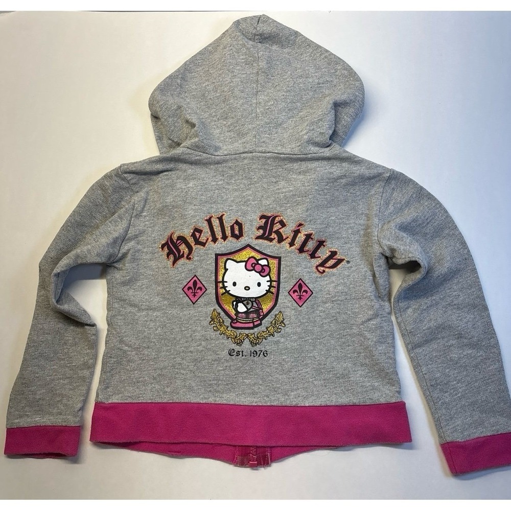 Vintage 2004 Girls Hello Kitty full zip Hoodie (size 4) vintage kids clothes Y2K - Picture 6 of 8
